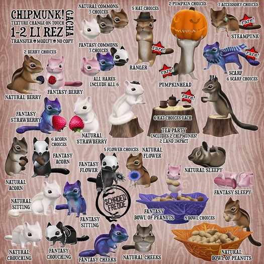 Schadenfreude Pumpkinhead Chipmunk! RARE