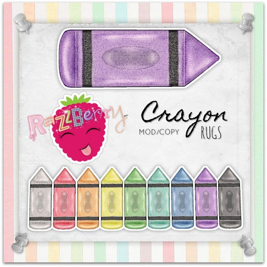RazzBerry Inc. Crayon Rugs BOXED