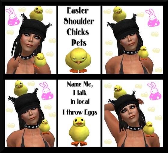 T&C 2 Easter Chicks Shoulder Pets
