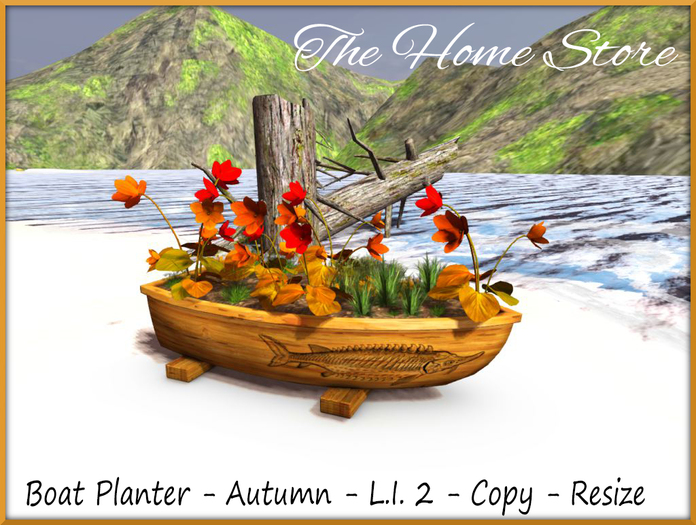 AUTUMN DECORATION : BoatPlanter AUTUMN DECORATION