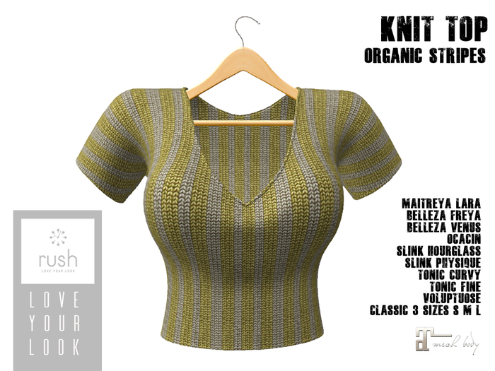 RUSH KNIT TOP Organic Stripes Pack