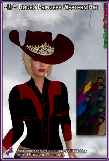 ~LP~ Rodeo Princess Western Hat (BOXED)