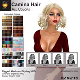 A&A Camina Hair All Colors Pack, medium length mesh multistyle, low display weight