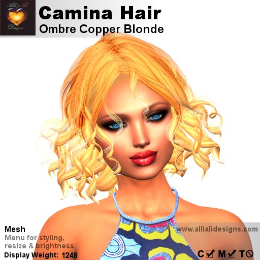 A&A Camina Hair Ombre Copper Blonde, boxed