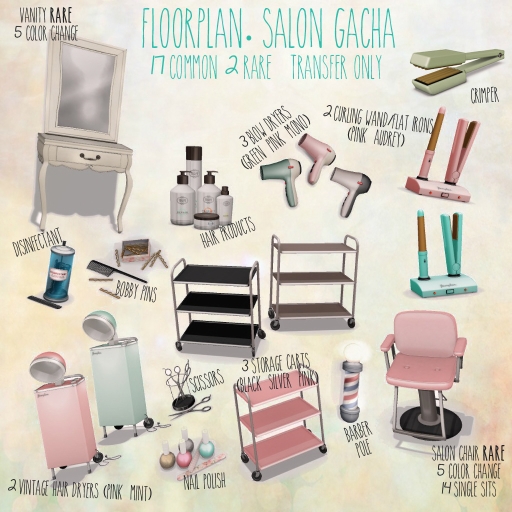 floorplan. storage cart / pink