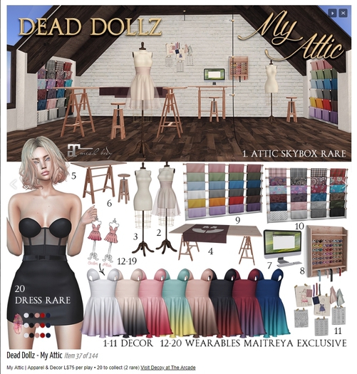 14. Dead Dollz - My Attic - Mary Ann -Pink