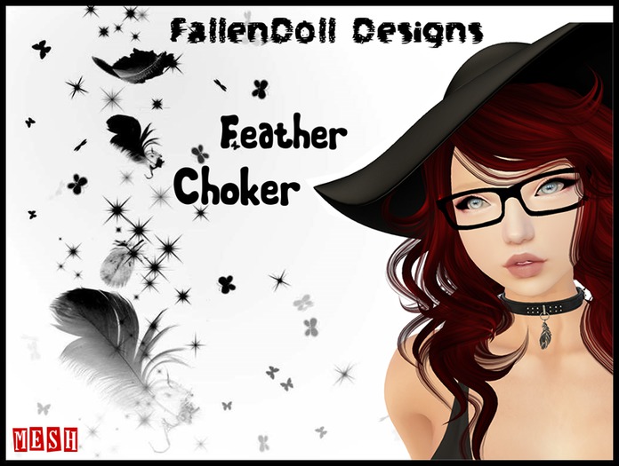 Feather Choker ~FallenDoll Designs