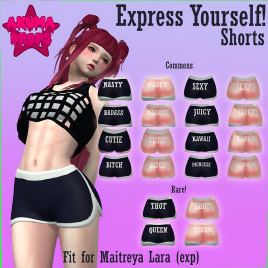 RARE [Akuma Drops] Express Yourself! Shorts [Queen - Navy]