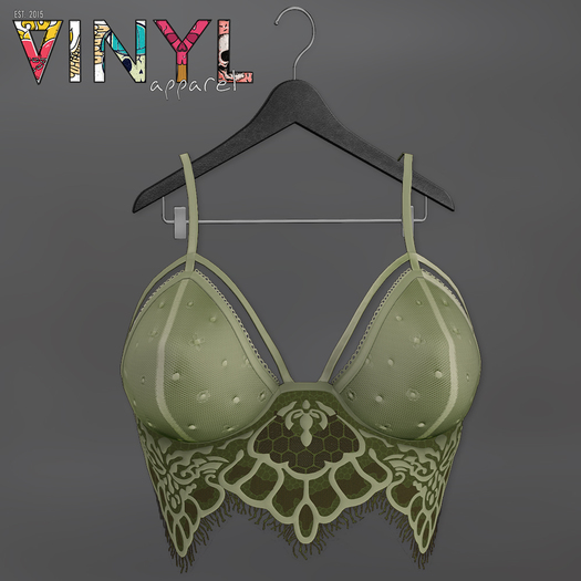 Vinyl - Romy Boho Lace Cami Pak Green