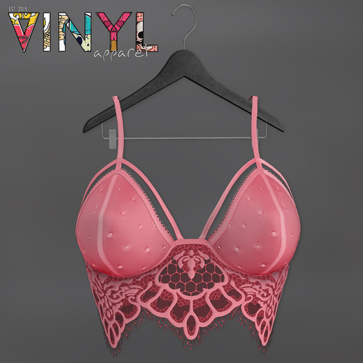 Vinyl - Romy Boho Lace Cami Pak Hot Pink