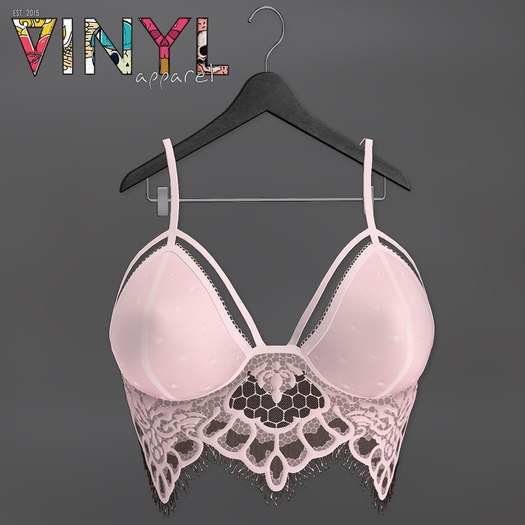 Vinyl - Romy Boho Lace Cami Pak Soft Pink