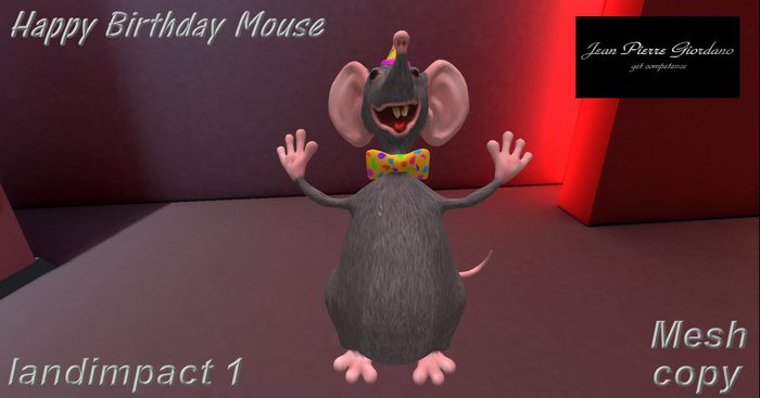 Happy Birthday Mouse mesh BOX