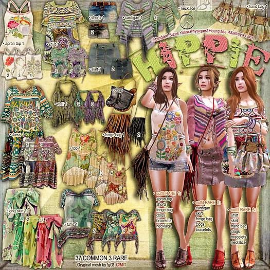 !gO! Hippie RARE SET 2 -SLINK