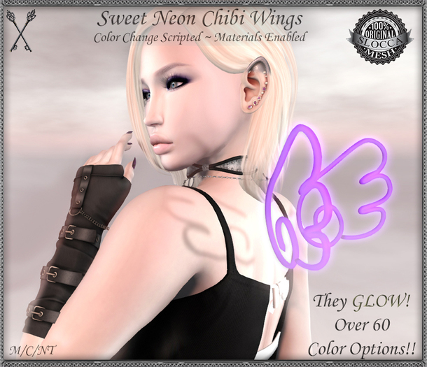 ~*S.E.*~ Sweet Neon Chibi Wings