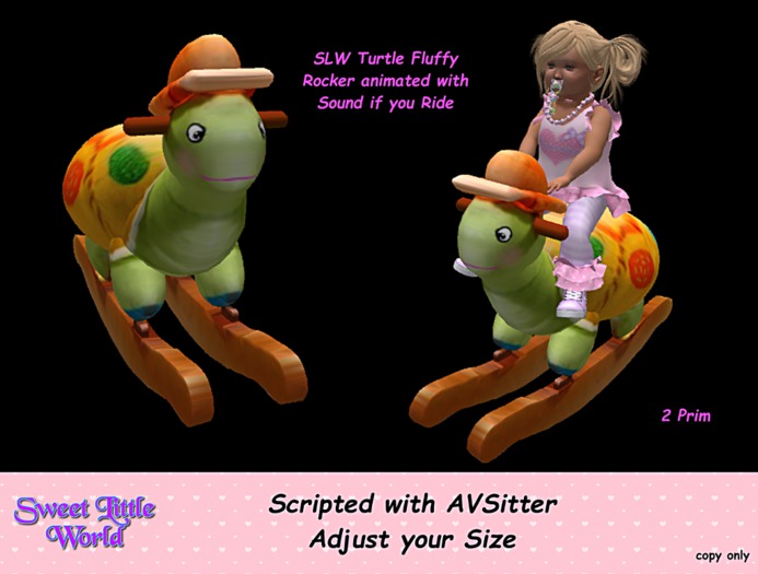 SLW Turtle Fluffy Rocker