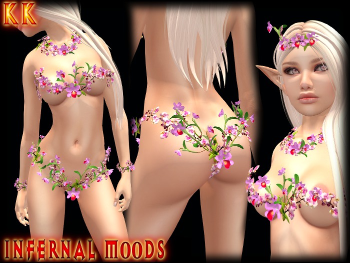 KK Fantasy: Pink Orchids Outfit