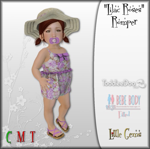 Lilac Roses Romper (boxed)