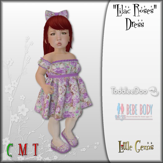 Lilac Roses Dress (boxed)