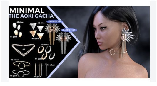 MINIMAL - Aoki Gacha set Earring Gold #2