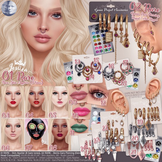 15 GENUS Piercing - Septum Type A /JESSICA/ - ROSE GOLD