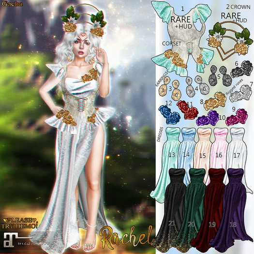 ERSCH - Rachel Gacha MAITREYA Roses Rigged Black