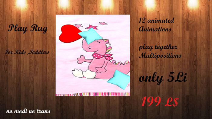 .:The Buttons:. Kid rug Pink Dragon