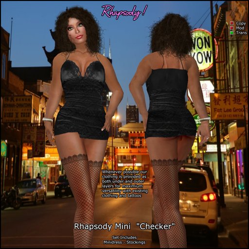 Rhapsody Mini Dress "Checker"