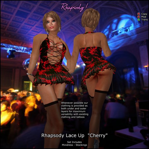 Rhapsody Lace Up Mini "Cherry"