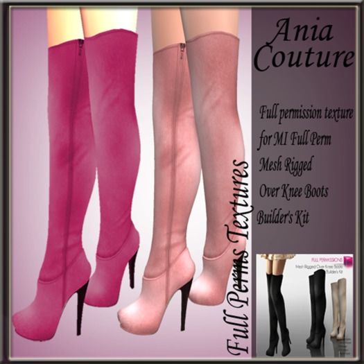 Texture_MI Over Knee Boots Body Pinks