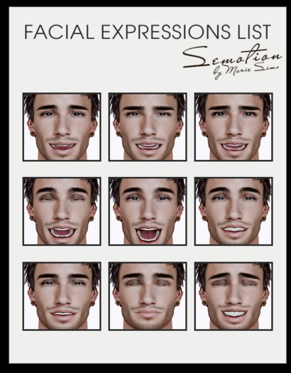 SEmotion Male Bento Facial Happy Expressions HUD - 9 facial expressions for Catwa / Lelutka male bento heads