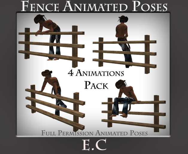 E.C Fence Poses - 4 Animations - Full Perm
