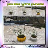 FC- Full Perm Mesh Pumpkin With Flowers