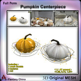 FC- Full Perm Mesh Pumpkin Centerpiece 