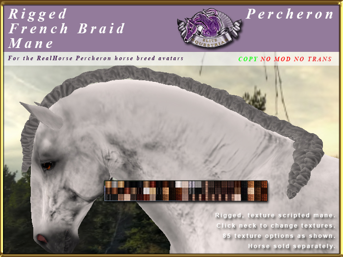 *E* French Braid Mane Set  [BOXED] RH Percheron