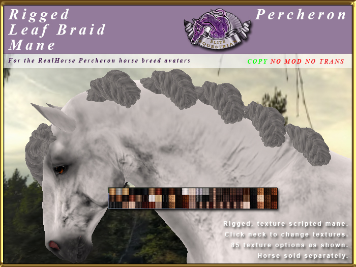 *E* Leaf Braid Mane  [BOXED] RH Percheron