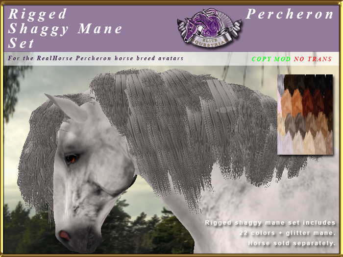 *E* Rigged Shaggy Mane Set  [BOXED] RH Percheron - All Colors