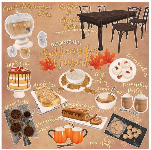 DISORDERLY. / Falling for Desserts / Table & Chairs / RARE