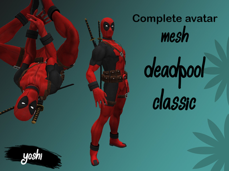 Second Life Marketplace - Complete Avatar Deadpool Classic mesh