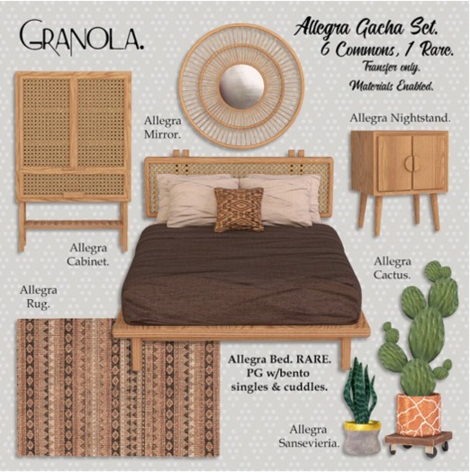 Granola. Allegra Bed. PG. RARE