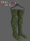 Vinyl - Arin Cable Knit Socks Pak Green