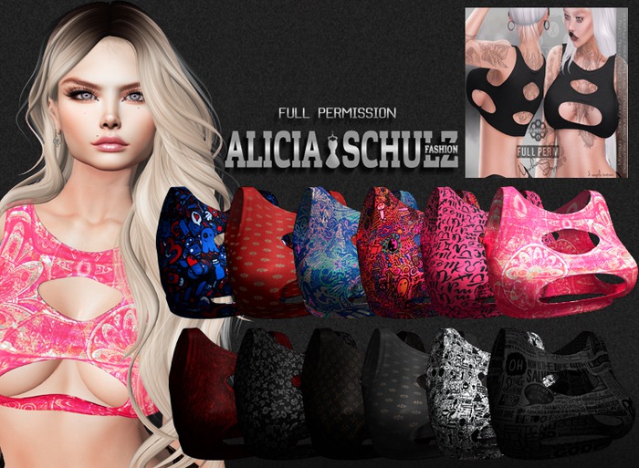 [Alicia Schulz] Texture for [GUNSHOT] NANKO Top - Full Perm