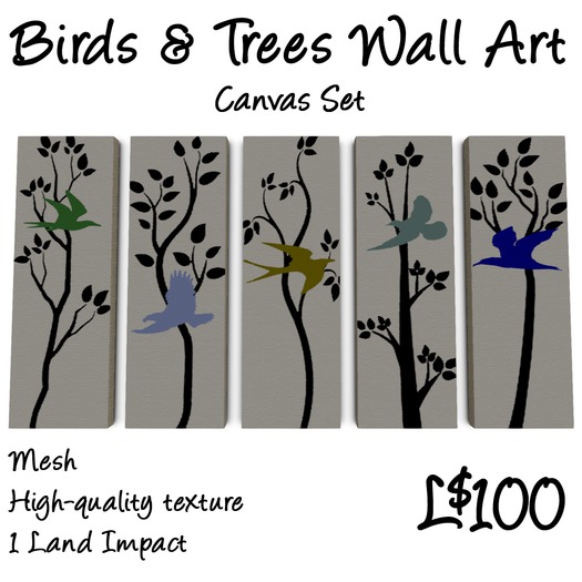 Birds & Trees Wall Art