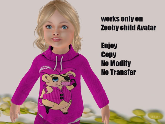 Smart Kidds-Pink Pirate Ribbed Sweater -Zooby AV Only(Box)