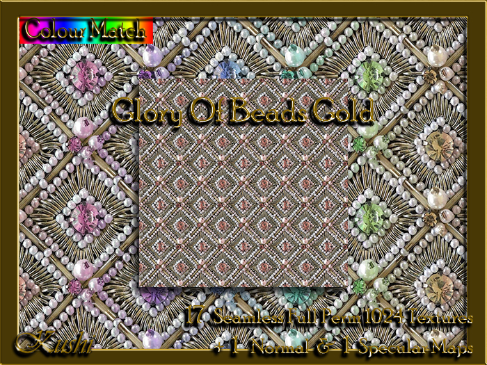 !Kushi! GloryOfBeadsGOLD Textures -WEAR TO UNPACK