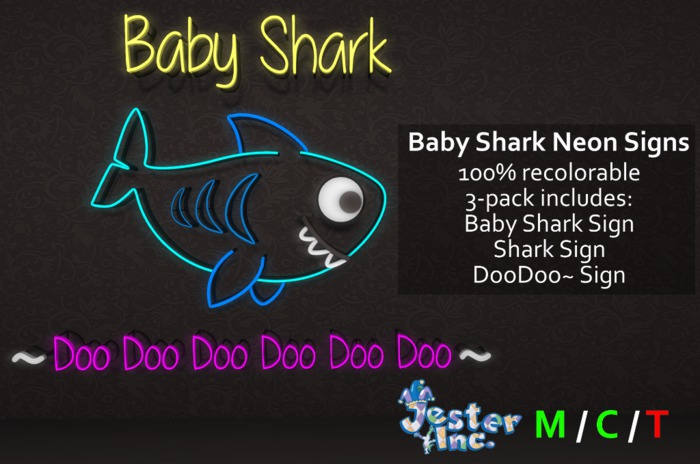 [Jester Inc.] Baby Shark Neon Signs!
