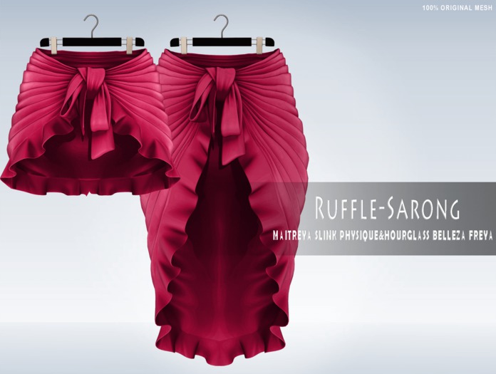 iS Ruffle Sarong Long&Short ROSE