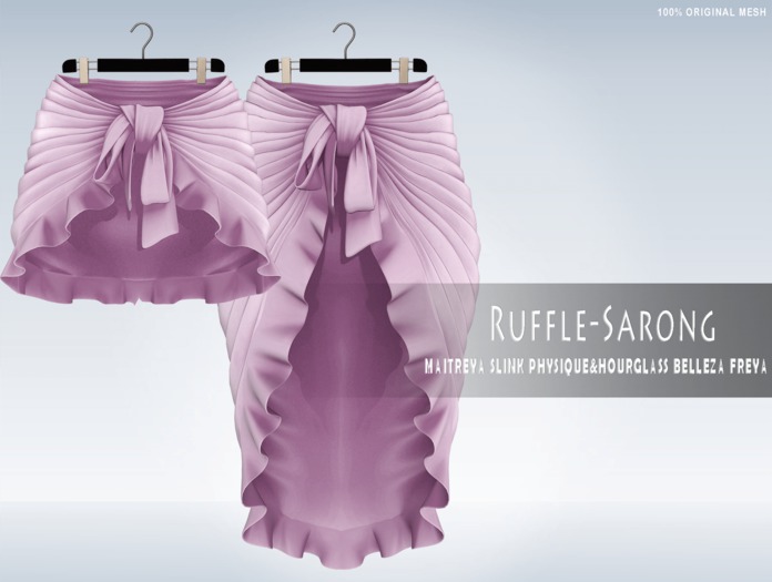 iS Ruffle Sarong Long&Short LILAC