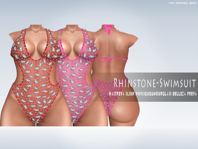iS Rhinestone Swimsuit READ/ROSE [WEAR ME]