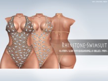iS Rhinestone Swimsuit PEACH/BROWN [WEAR ME]
