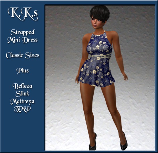 KK's Mesh Mini Dress - Blue/Yellow